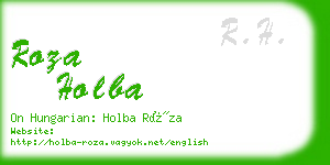 roza holba business card